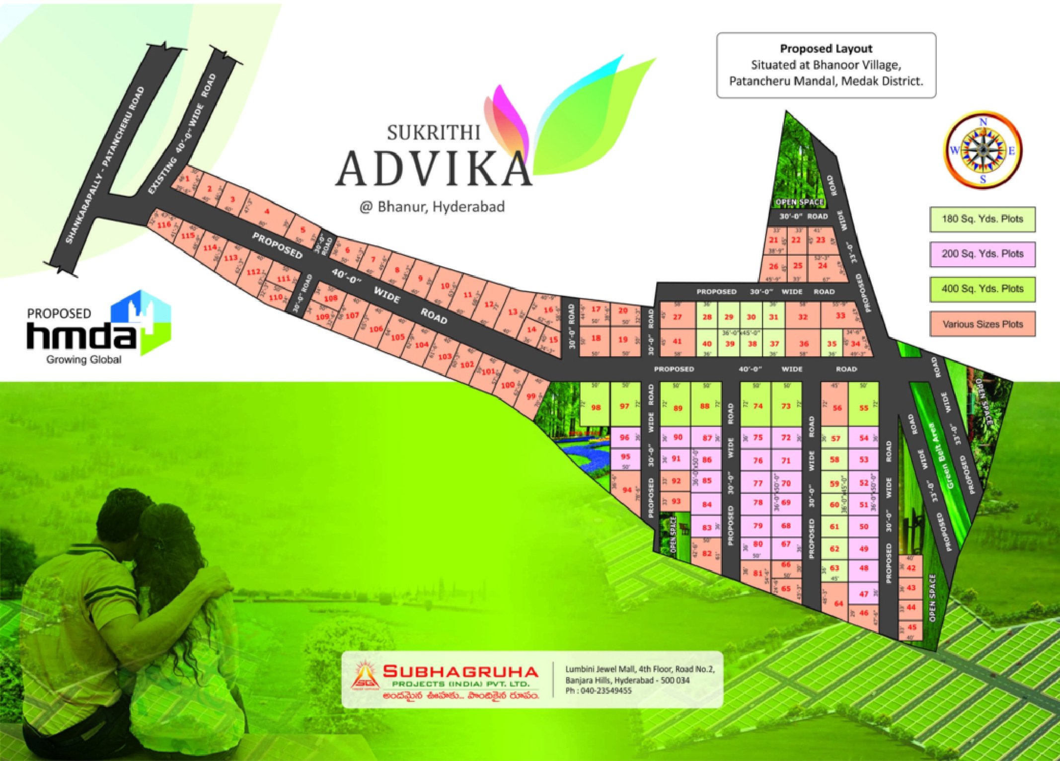 villa plots for sale in bhanur subhagruha sukrithi advika